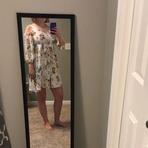 Cold Shoulder Floral Dress